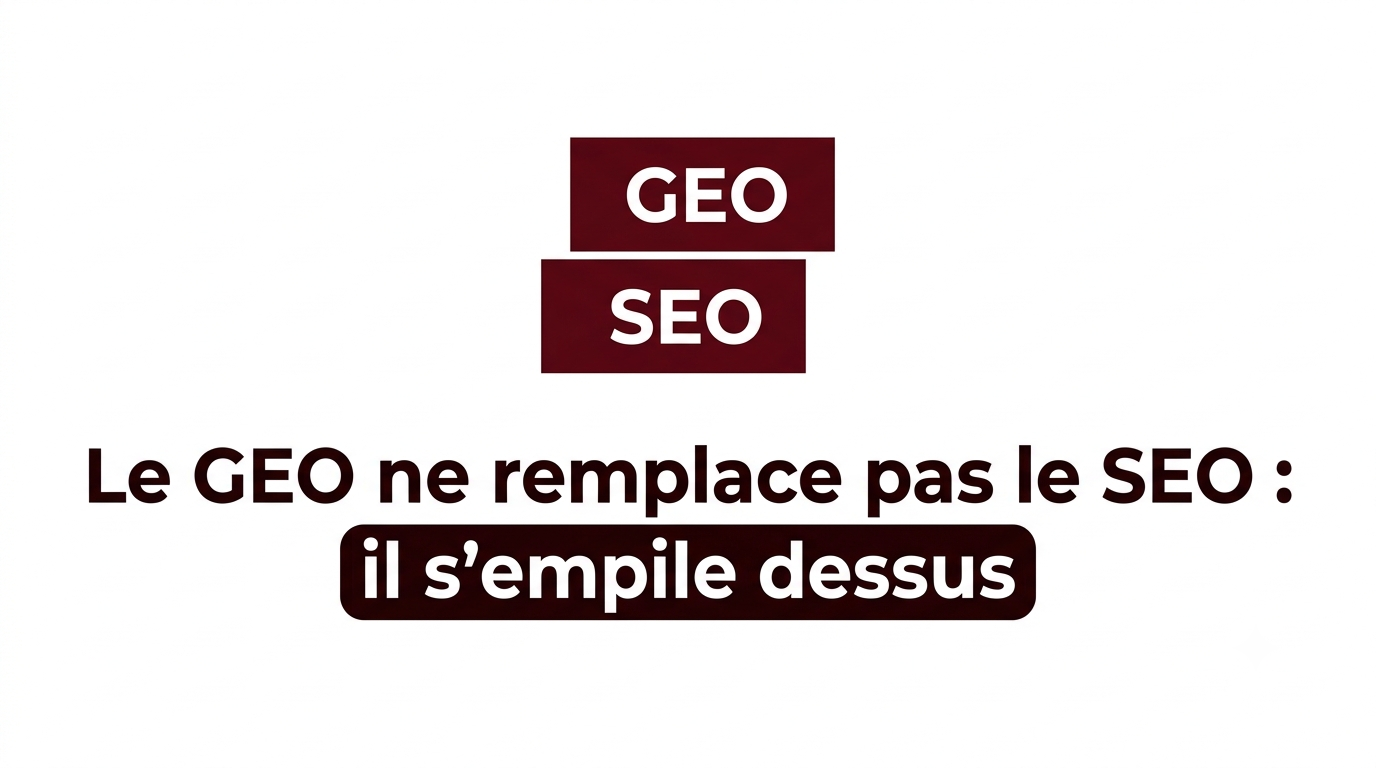 Le GEO ne remplace pas le SEO : il s'empile dessus.