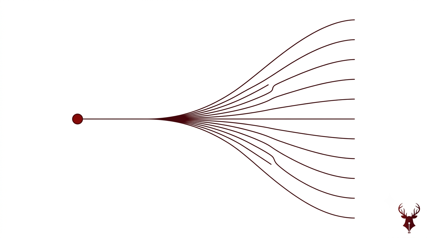 Query fan-out: one question split into several sub-questions searched in parallel
